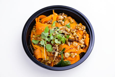 Carrot Pasta with Walnuts and Kale