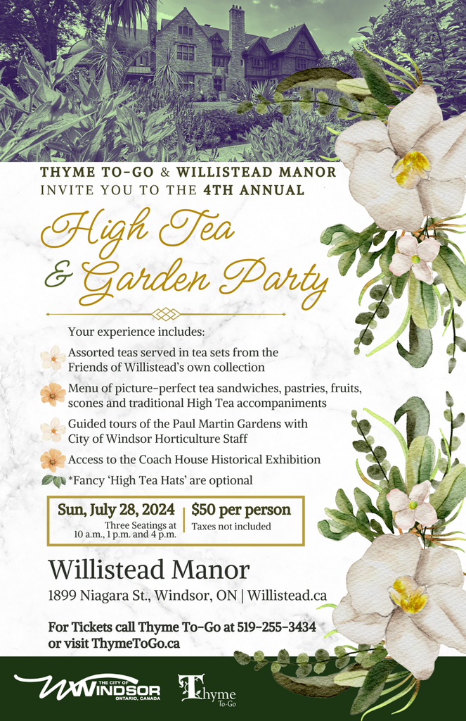 The 4th Annual High Tea & Garden Party at Willistead Manor